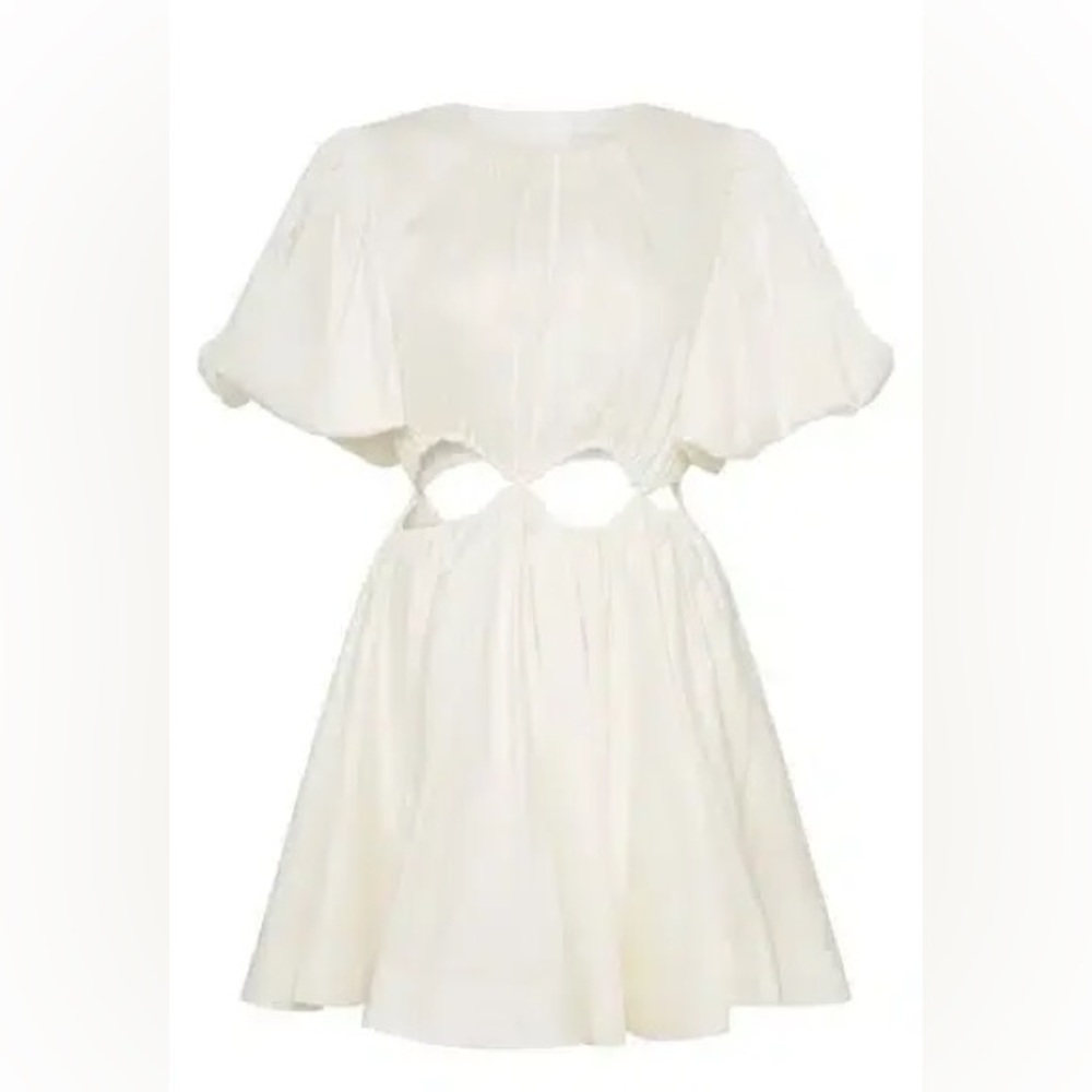 AJE Henriette Cut Out Mini Dress- Ivory